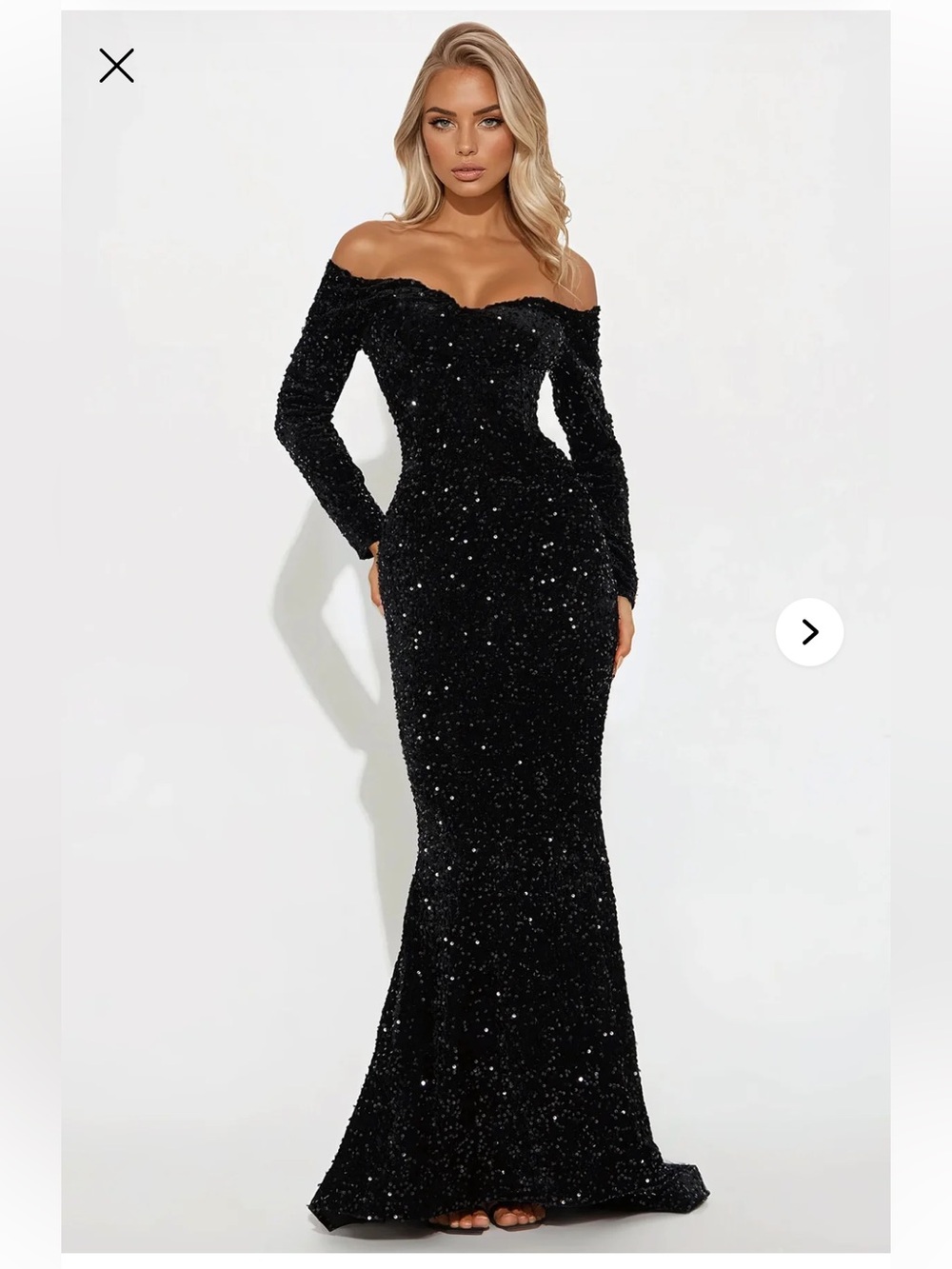 Fashion Nova Annita Sequin Maxi Gown